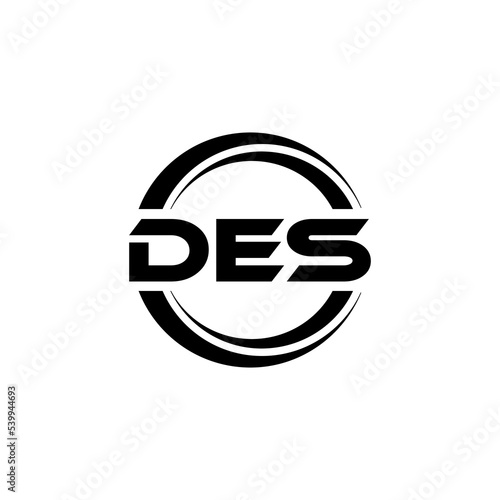 DES letter logo design with white background in illustrator, vector logo modern alphabet font overlap style. calligraphy designs for logo, Poster, Invitation, etc.
