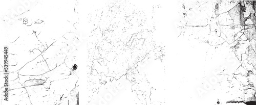 Grunge Urban textures set. Three vector textures.Dust Overlay Distress Grain ,Simply Place textures over any Object to Create grungy Effect .abstract,splattered , dirty, texture for your design. 