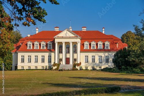 Neo-Classicist Palace in Winna Gora, Greater Poland Voivodship, Poland.