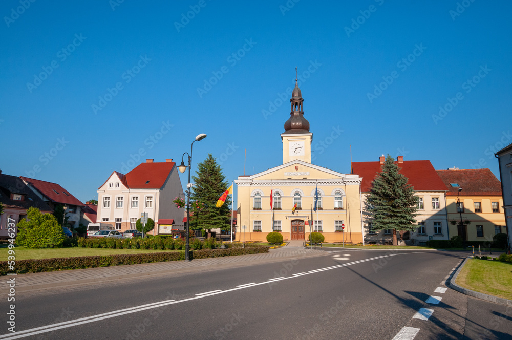 Town hall in Babimost, Lubusz Voivodeship, Poland	