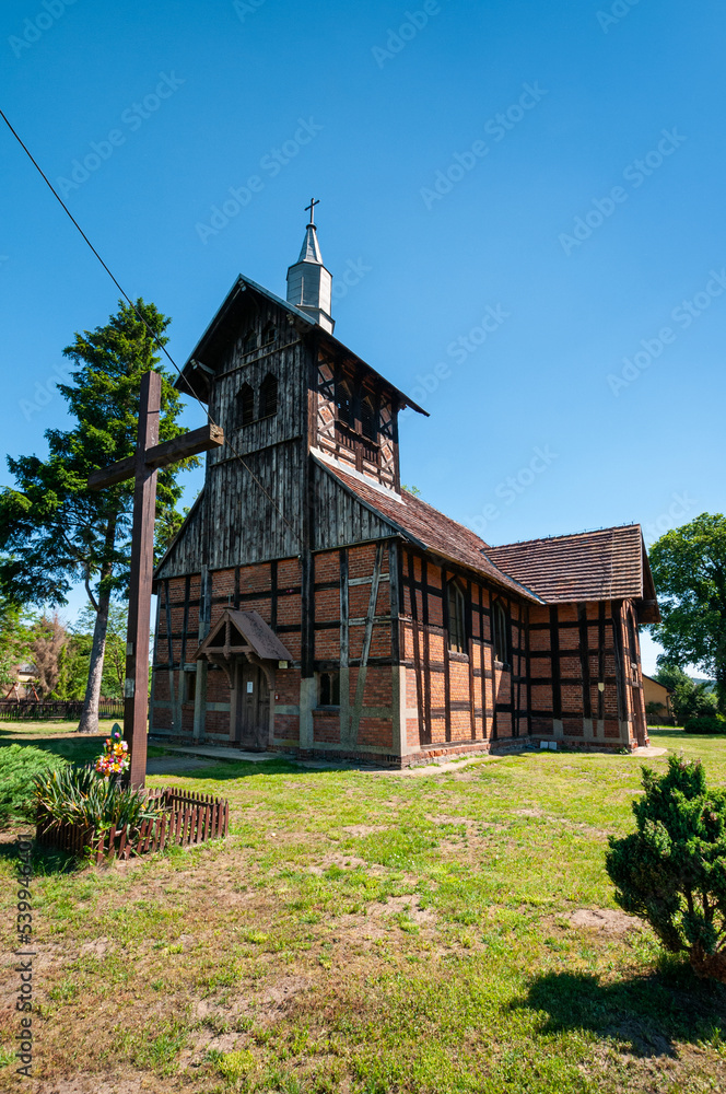 Fototapeta premium Church of the Annunciation of the Blessed Virgin Mary in Pozdzadlo, Lubusz Voivodeship, Poland