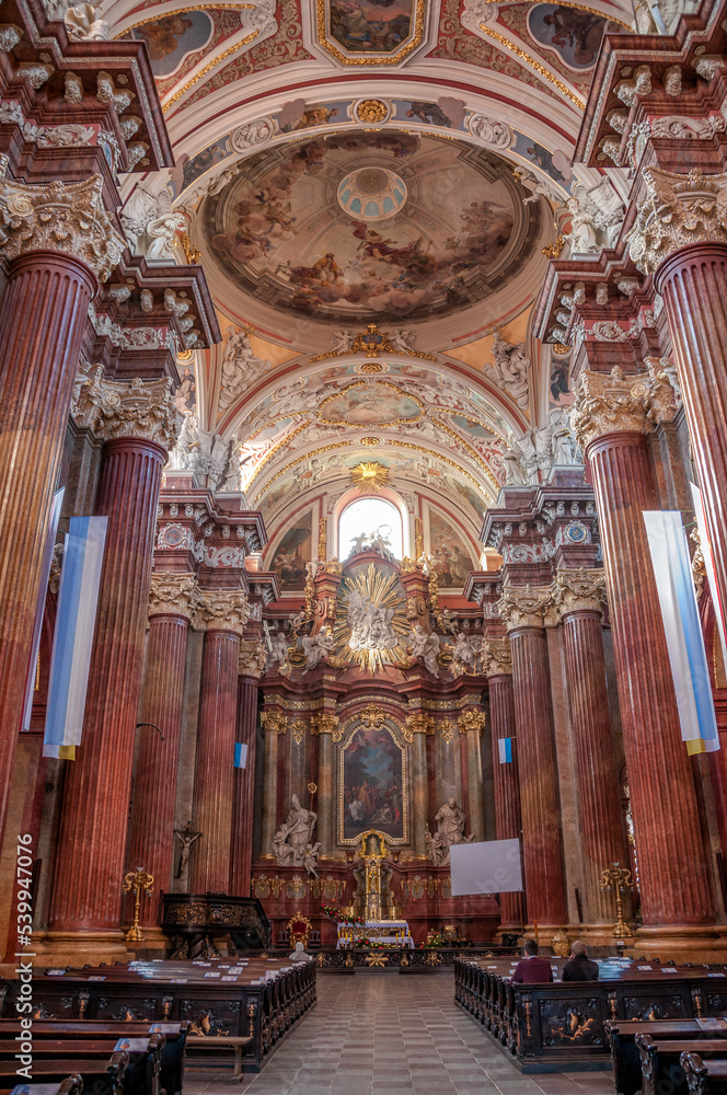 Fototapeta premium Collegiate of the Mother of God of Perpetual Help and Saint Mary Magdalene. Poznan, Greater Poland Voivodeship, Poland.
