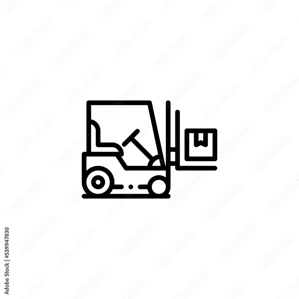 forklift line icon forklift line icon