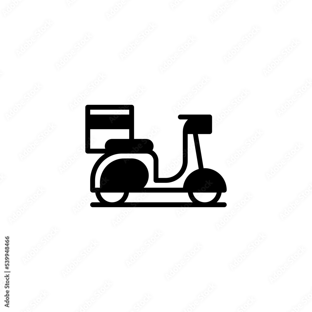 delivery scooter glyph icon delivery scooter glyph icon