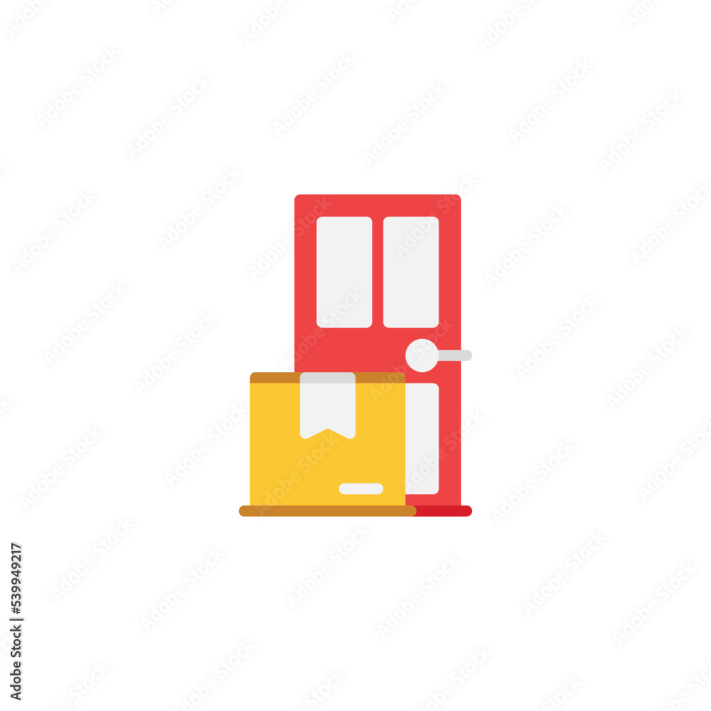 doorstep delivery flat icon doorstep delivery flat icon