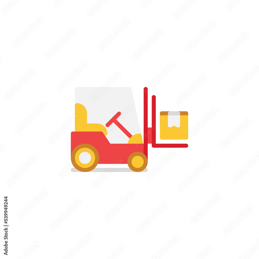 forklift flat icon
