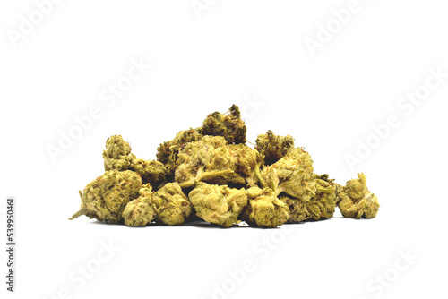 isolated from background, cut background png, cannabis flower with flower and transparent background shadow