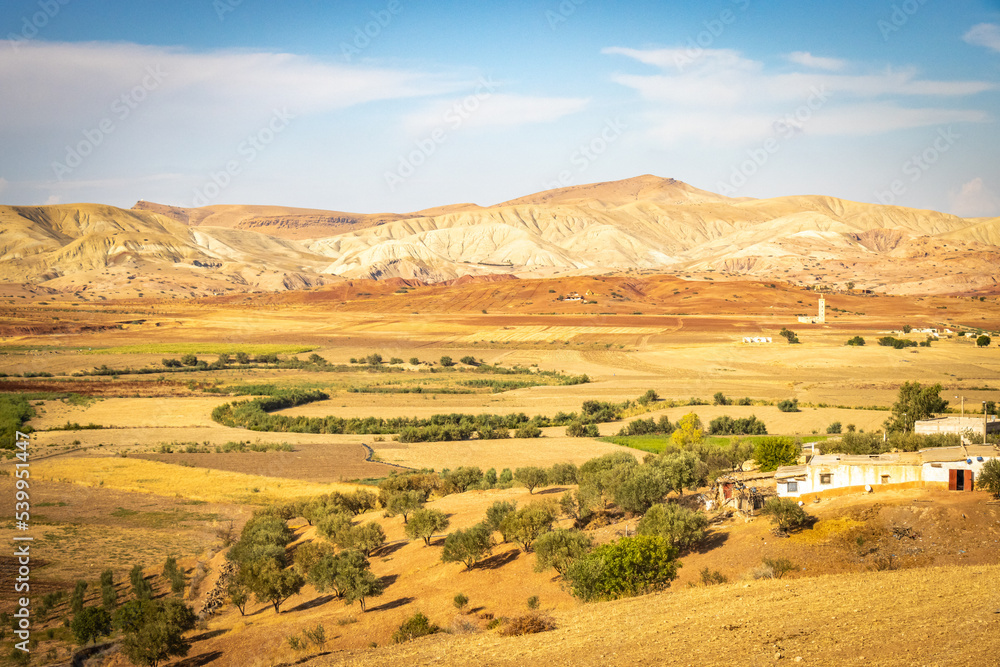 Naklejka premium landscape in rif mountains, morocco, north africa, desert