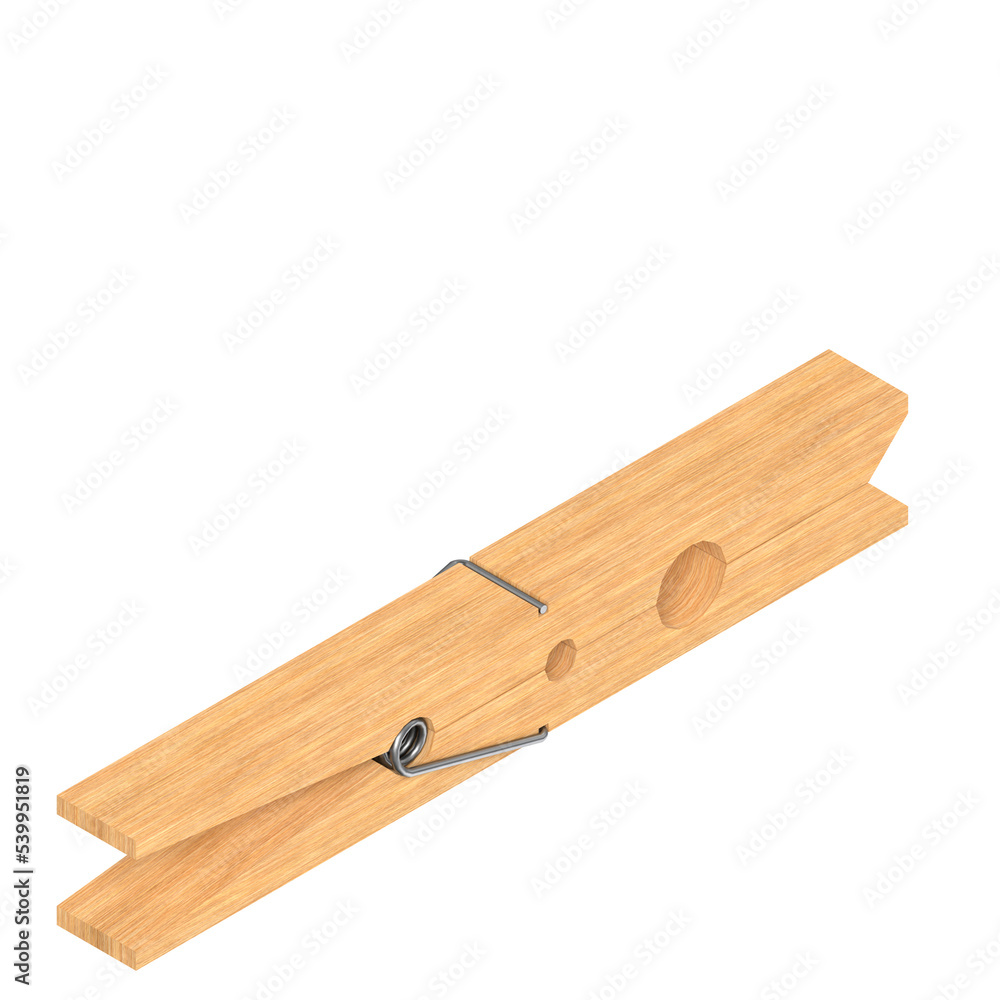 3d rendering illustration of a clothespin
