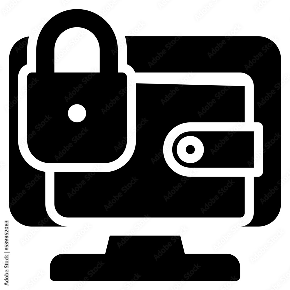 protect money online wallet payment solid glyph icon protect money online wallet payment solid glyph icon