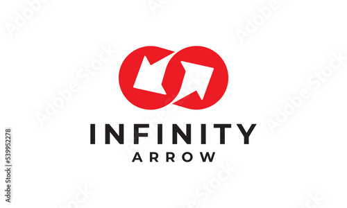 infinity arrow logo icon design