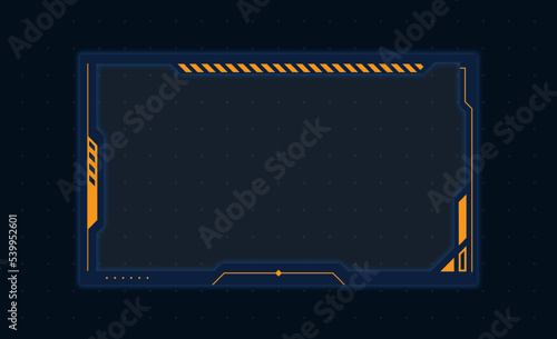 Landscape frame for Live streaming video or editing video. Online stream futuristic technology style.