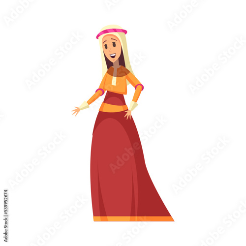 Cartoon Medieval Woman