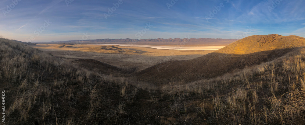 Panorama of Soda Lake and Carrizo Plain, San Luis Obispo County