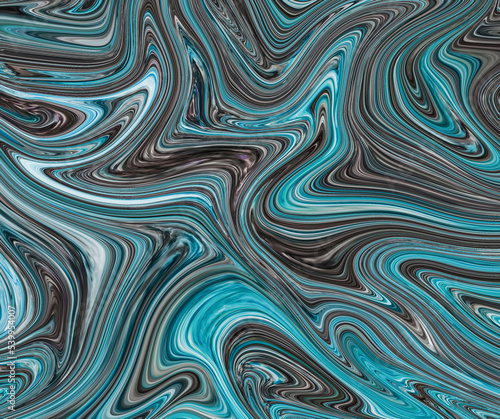 Abstract liquid turquoise background. Textured image