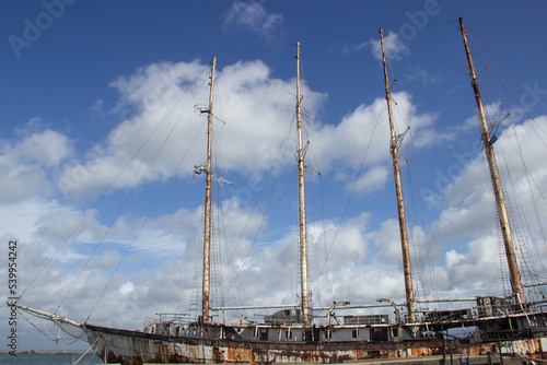 Zona portuaria de Aveiro, Gafanha da Nazaré,  municipio de Ilhavo, vista parcial, Aveiro portugal. 20 de outubro de 2022.