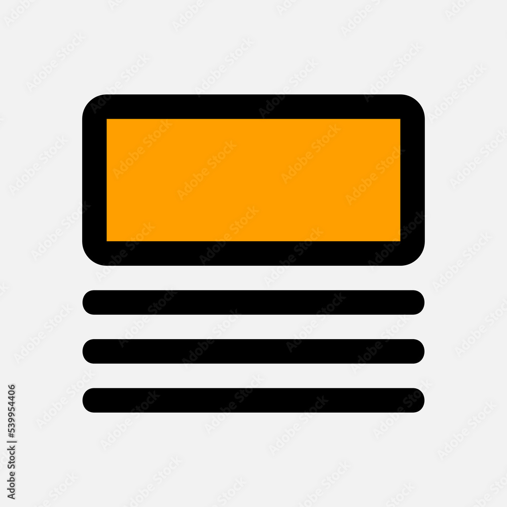 Layout icon in filled line style, use for website mobile app presentation Layout icon in filled line style, use for website mobile app presentation