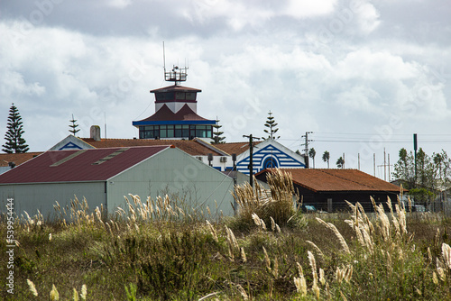 Zona portuaria de Aveiro, Gafanha da Nazaré,  municipio de Ilhavo, vista parcial, Aveiro portugal. 20 de outubro de 2022.