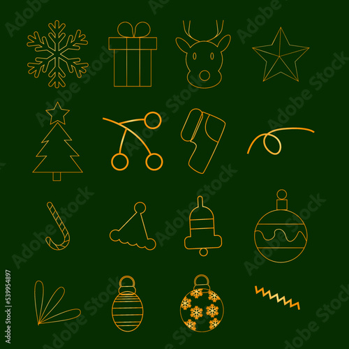 vector christimas natal element collection bundle for your design campaign 