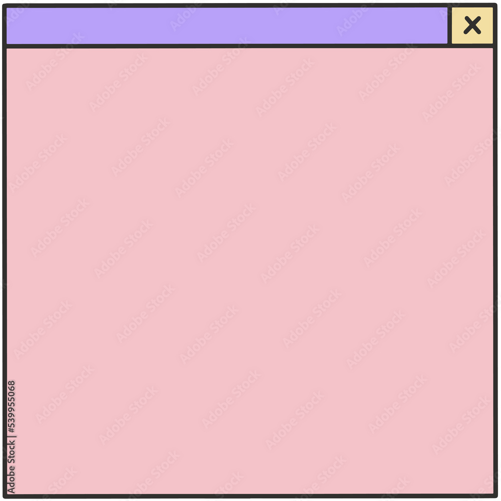 Cute Pastel Web Browser Window Frame