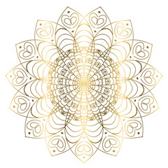 Foto auf Leinwand Mandala Beautiful golden mandala illustration  © Ervina