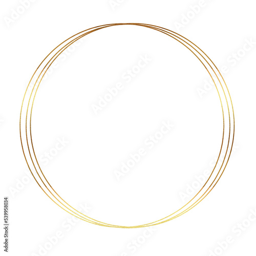 Round frame with gold