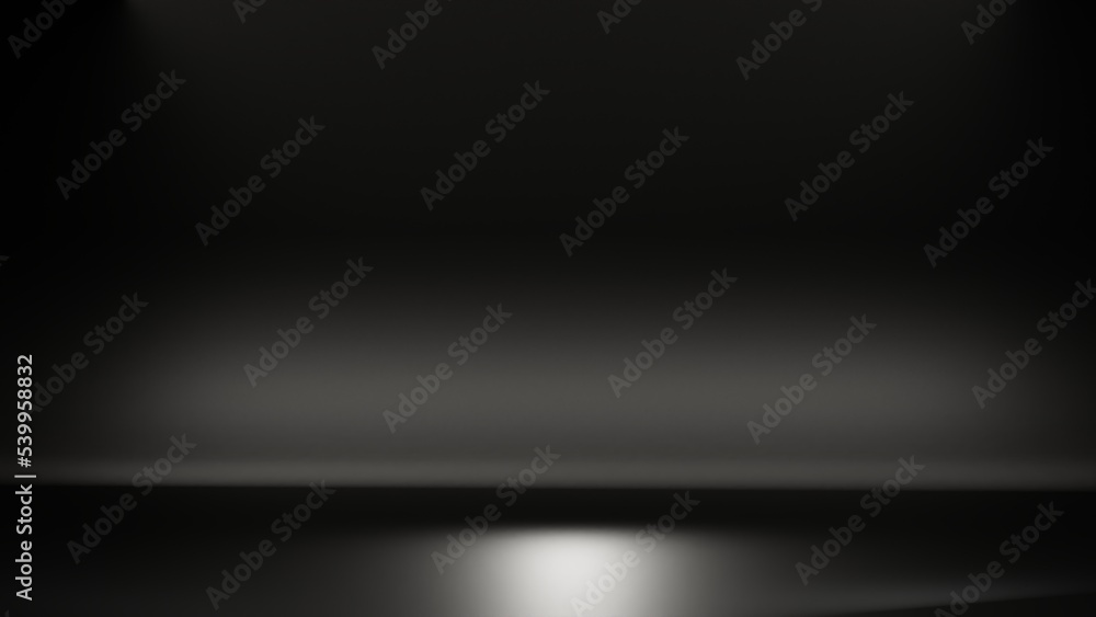 Black podium display with blank backdrops. 3D rendering. Black podium display with blank backdrops. 3D rendering.
