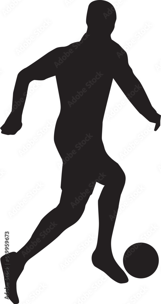 Obraz premium silhouette of people playing football soccer