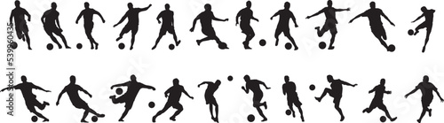 silhouette of people playing football soccer