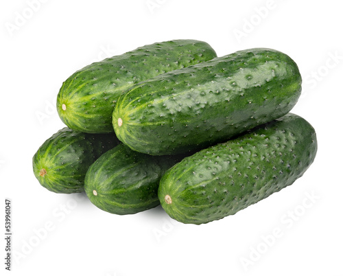 cucumbers isolated on white. the entire image in sharpness.