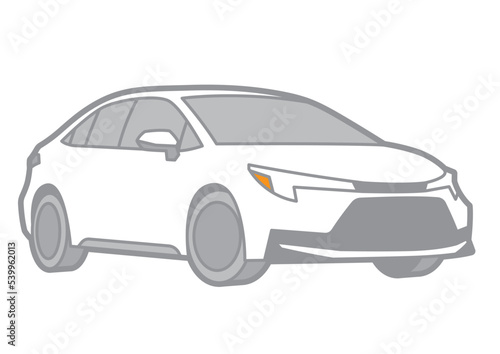 JAPANESE SEDAN - VECTOR ILLUSTRATION WITH WHITE BACKGROUND - SPORTCAR_T089 : 539962013