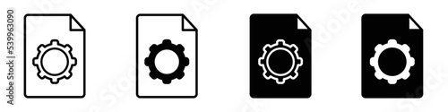 Setup icon vector set. Settings illustration sign collection. customization symbol.