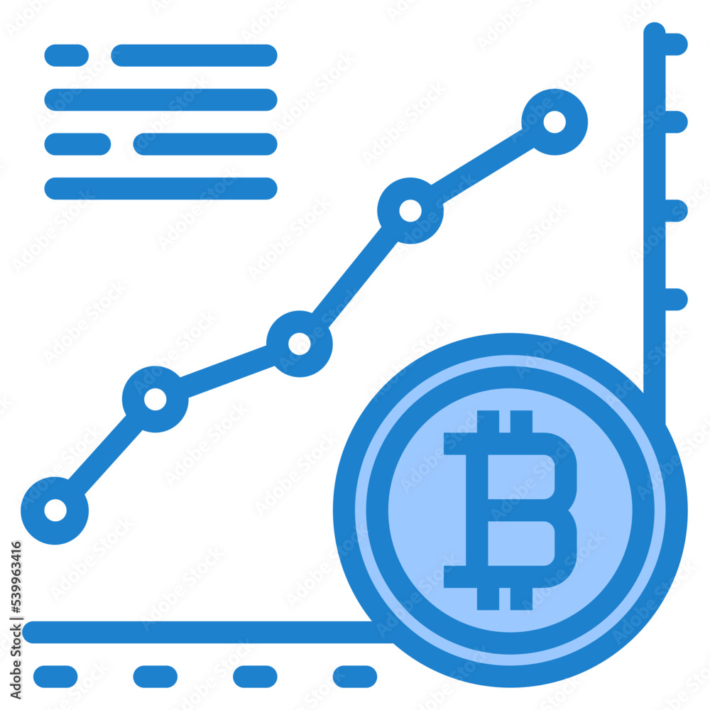 Bitcoin blue style icon Bitcoin blue style icon