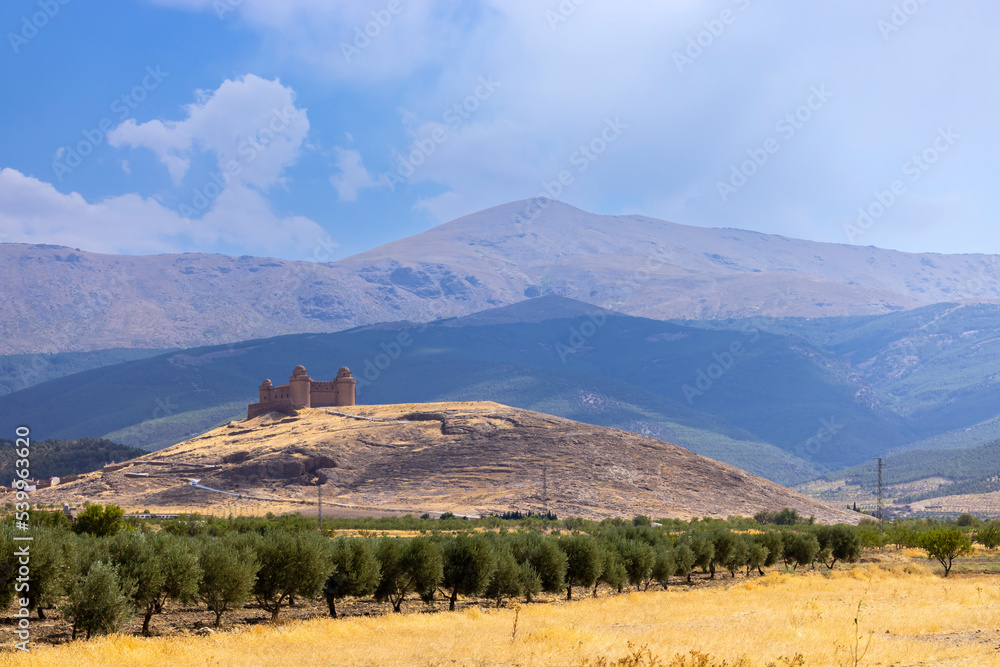 Fototapeta premium La Calahorra castle with Sierra Nevada, Andalusia, Spain