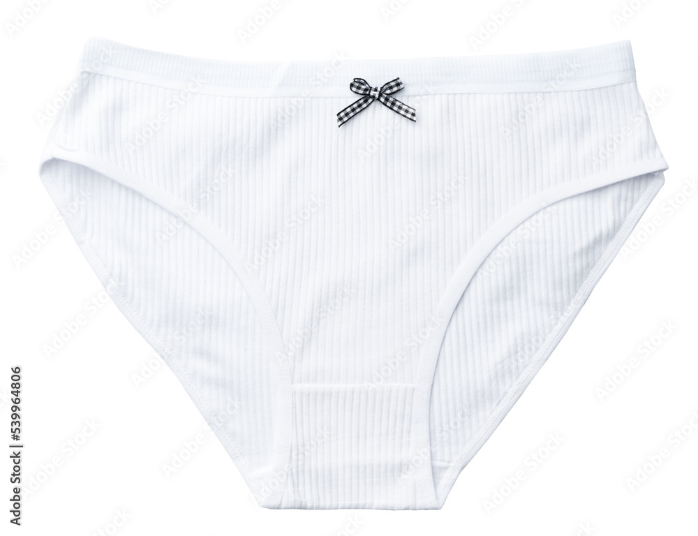 Classic women's cotton panties isolated on white background Classic women's cotton panties isolated on white background
