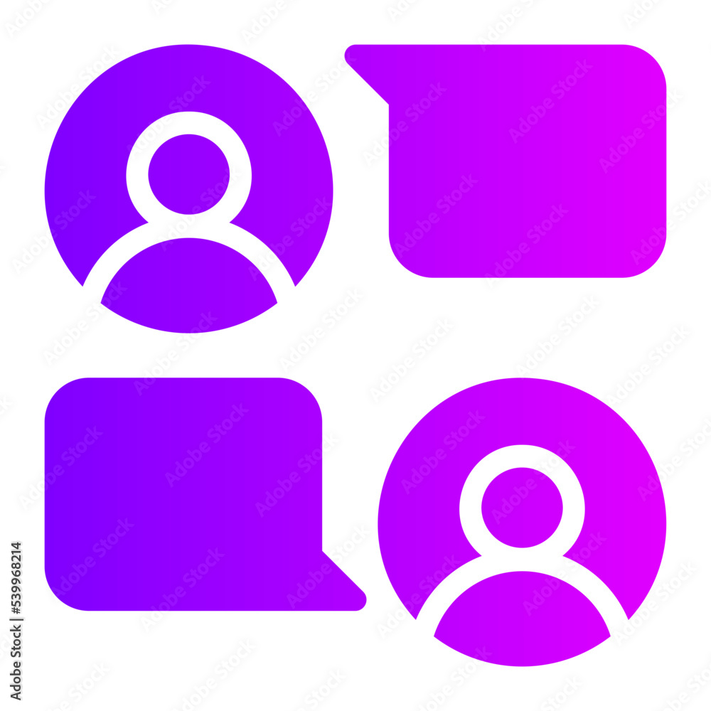chat gradient icon chat gradient icon