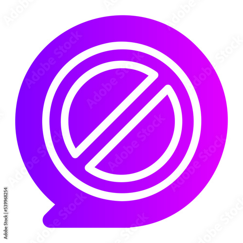 no talking gradient icon