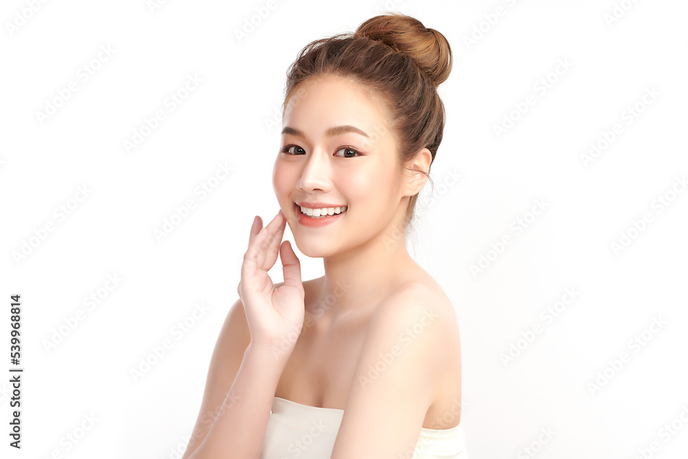Beautiful young asian woman with clean fresh skin on white background, Face care, Facial treatment, Cosmetology, beauty and spa, Asian women portrait. Beautiful young asian woman with clean fresh skin on white background, Face care, Facial treatment, Cosmetology, beauty and spa, Asian women portrait.