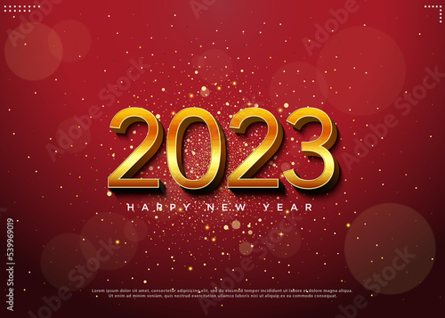 happy new year 2023 with elegant background.