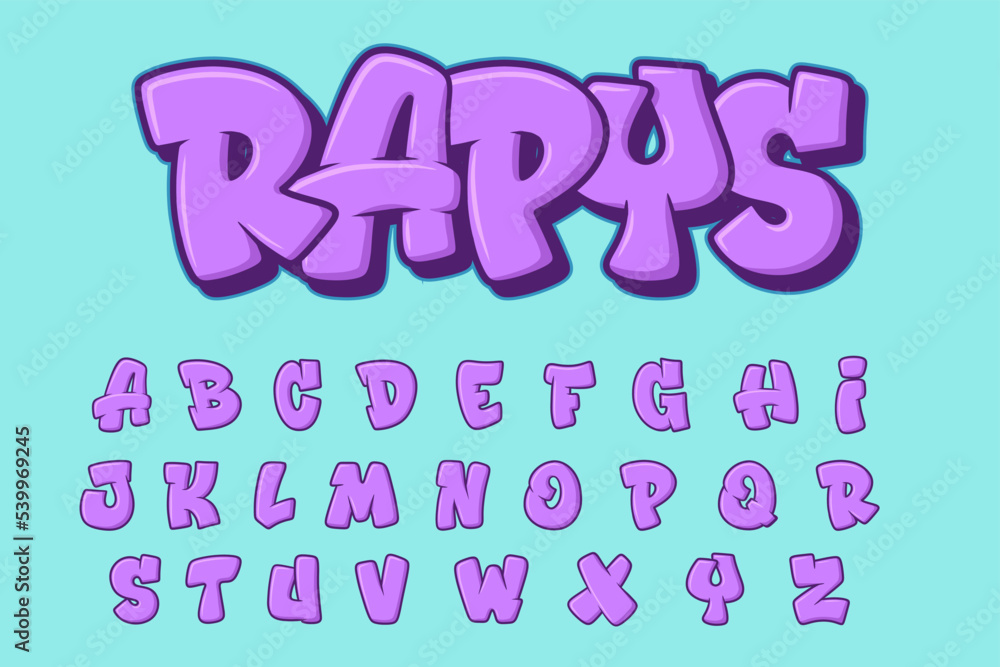 Pop Alphabet Graffiti text vector Letters Pop Alphabet Graffiti text vector Letters
