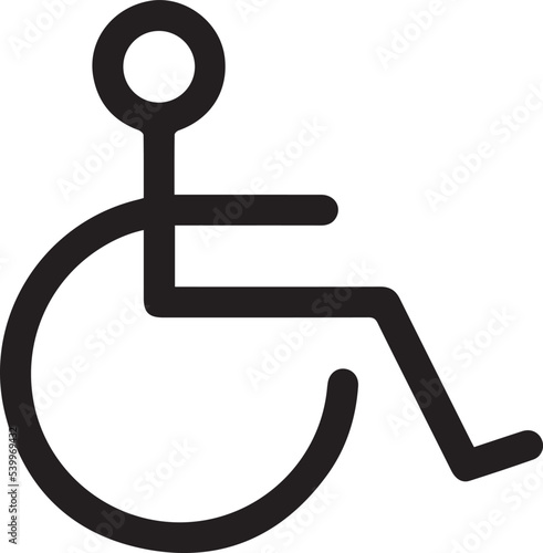 The icon of Disabled wheelchair. Simple flat icon illustration, vector of Disabled wheelchair