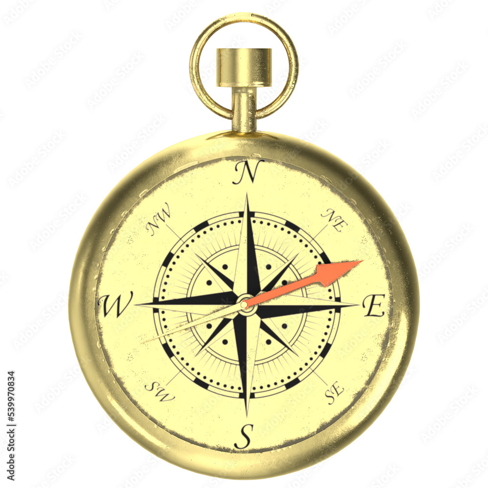3d rendering illustration of a navigation compass 3d rendering illustration of a navigation compass