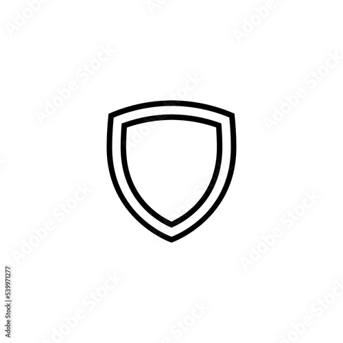 Free Download Shield with crown line icon isolated on white background - GFXLoad