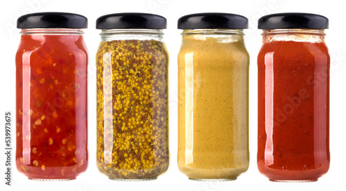 Fototapeta Naklejka Na Ścianę i Meble -  barbecue sauces in glass