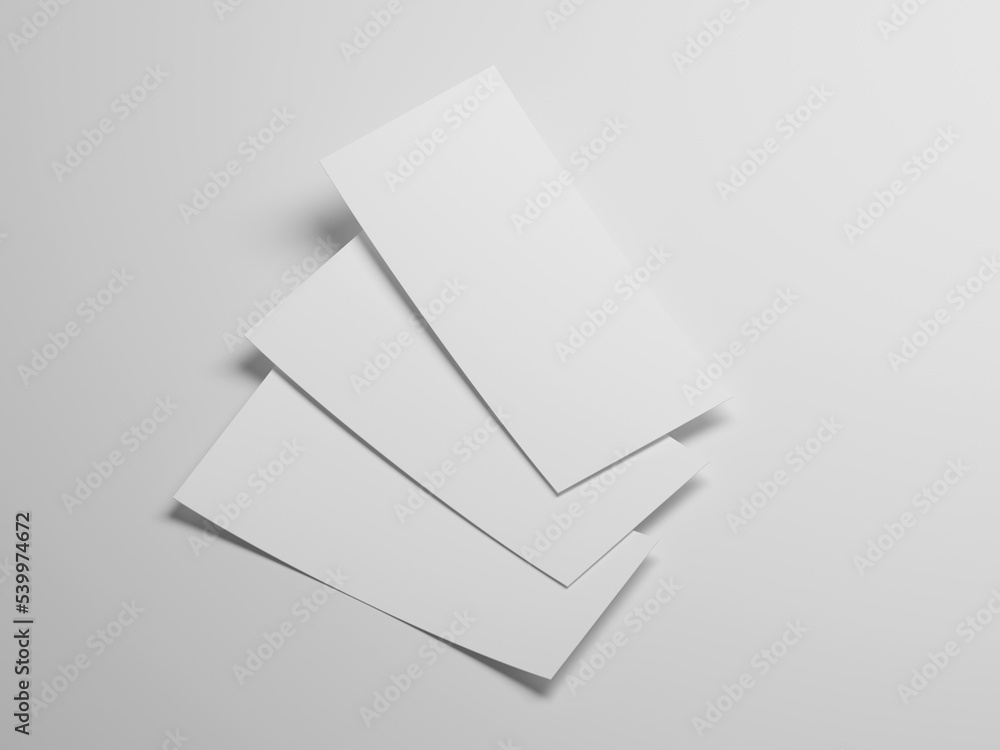 DL flyer mockup 3d rendering 