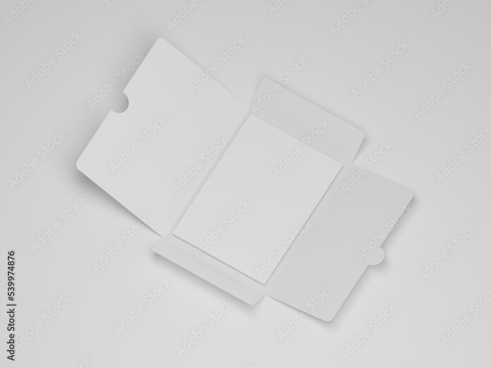 Document folder mockup 3d rendering 