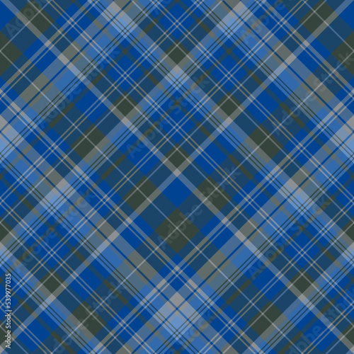 Seamless pattern in night blue and gray colors for plaid, fabric, textile, clothes, tablecloth and other things. Vector image. 2