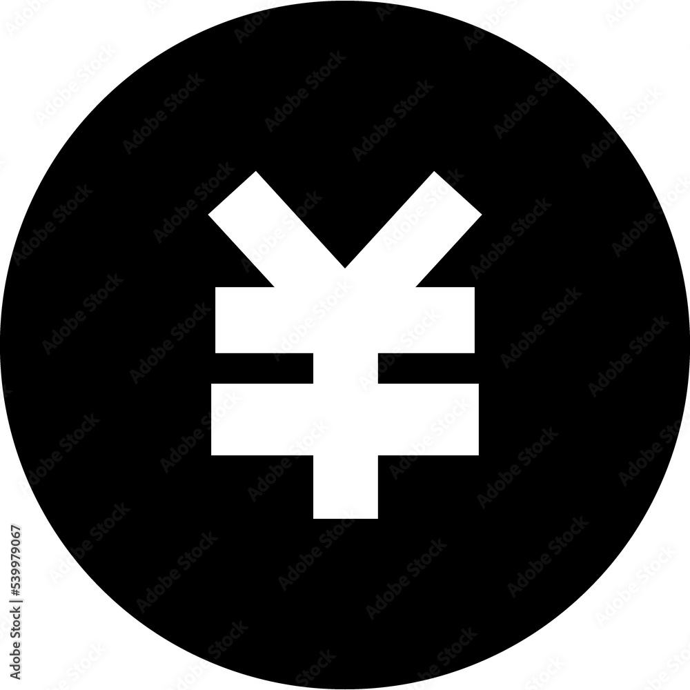 Obraz premium Yen black Icon