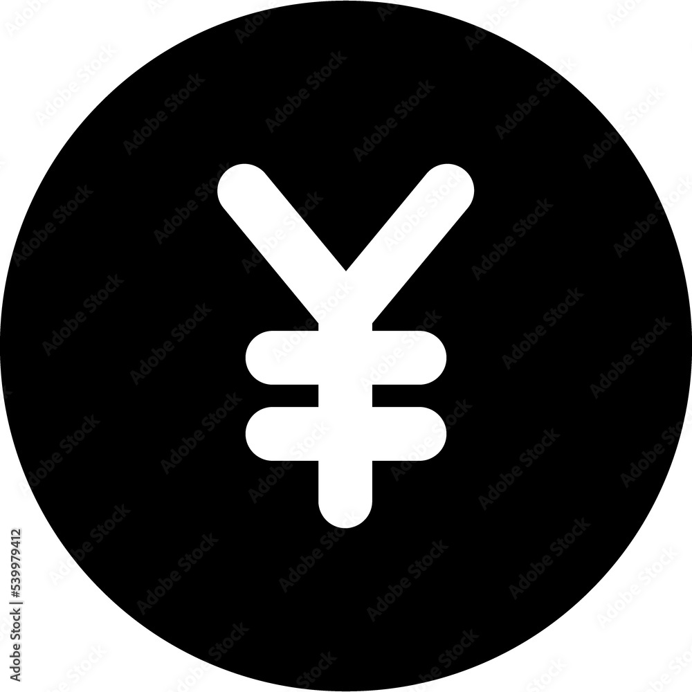 Obraz premium Yen black Icon