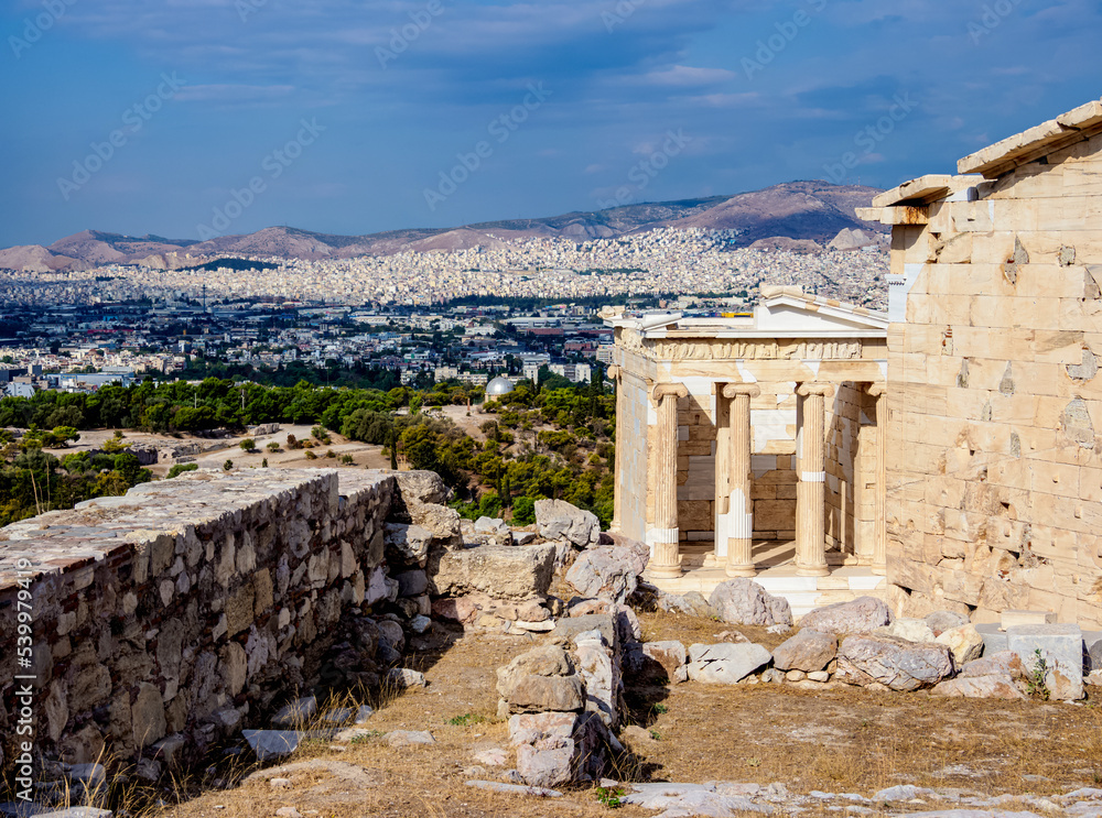 The Temple of Athena Nike, Acropolis, UNESCO World Heritage Site, Athens,  Attica Stock Photo | Adobe Stock